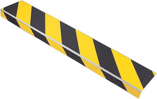 Treppenkantenprofil 'Thin Line' 100 mm, Antirutschbeschichtung R13 (10 cm x 100 cm, gelb/schwarz) - Cheap-Us