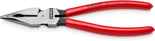KNIPEX Spitz-Kombizange mit Kunststoff überzogen schwarz atramentiert 185 mm 08 21 185 - Cheap-Us
