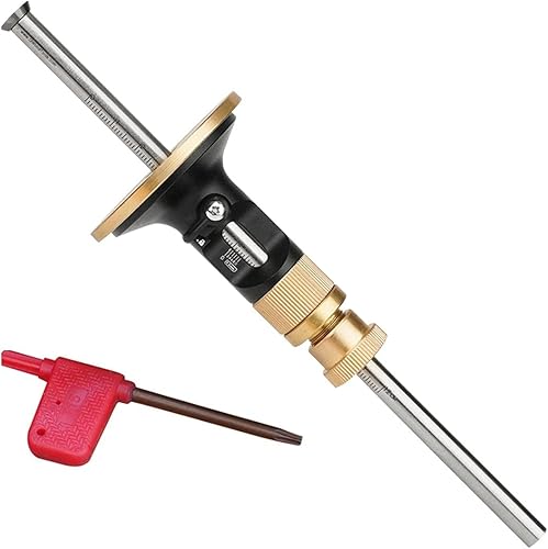 Amusingtao Markiermesser für Randmarkierungen Holz Scribe Einstechmesser Werkzeug Holzbearbeitung Radmarkierung Streichmass Anreißwerkzeug Streichmaß mit Feineinstellung - Cheap-Us