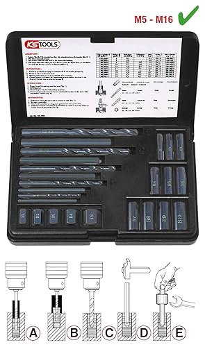 KS Tools 150.1305 Gewindeausdreh-Satz, 25-tlg - Cheap-Us