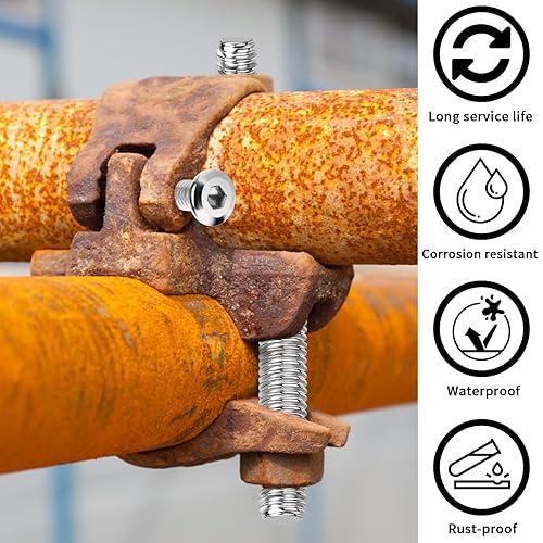 TXXATX 25 Stück M8 Schrauben Flachkopfschrauben M8x40mm Edelstahl Linsenkopfschrauben Vollgewinde Innensechskant mit Schraubendreher Bit Schraubenschlüssel Maschinenschrauben für Montage Wartung - Cheap-Us