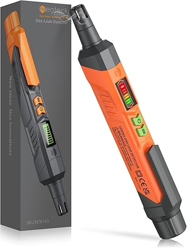 Neoteck Gasleckdetektor Erdgasdetektor mit akustischem und optischem Alarm, Tragbarer Gasdetektor zur Lokalisierung von brennbaren Gasleckquellen wie Methan, Propan für zu Hause - Cheap-Us