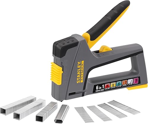 Stanley FatMax Handtacker 6-in-1 TR75 (rückschlagsfrei, verarbeitet sechs verschiedenen Klammer/Nägel/Stifte) FMHT6-70868 - Cheap-Us