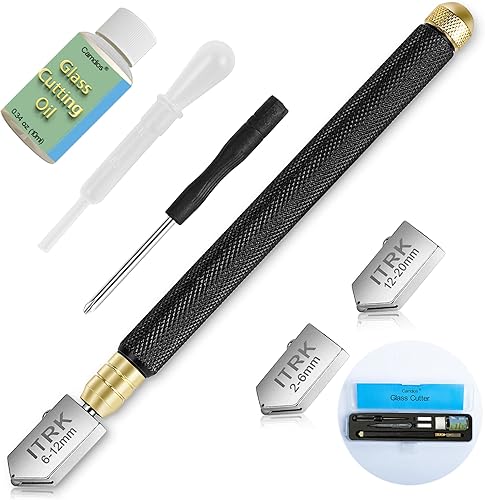 Glasschneider für Flaschen, Glasflaschenschneider DIY-Gerät zum Schneiden von Bier-, Schnaps-, Whiskey-, Alkohol-, Champagnerflaschen, Weinflaschenschneider für runde Flaschenschneider von Camdios - Cheap-Us