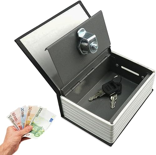 Mlysnd Geldkassette Abschließbar, Geldkassette mit Schlitz, Geldkassette Abschließbar Mini Safe 14 x 8 x 4,5 cm, Geeignet zur Geldaufbewahrung Aufbewahrung Dokumente - Cheap-Us