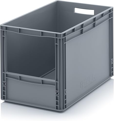 Auer Euro Sichtlagerkasten 60 x 40 x 42 cm inkl. gratis Zollstock * Eurobehälter mit Fenster - Cheap-Us