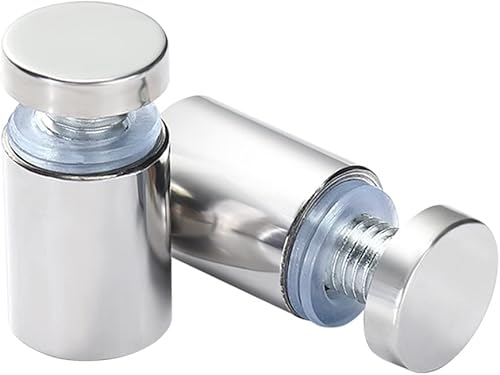 16 Stück Qrity Abstandshalter Montagekleinteile Werbeglas Acryl Abstandshalter, Edelstahl Abstandshalter, 16X25mm, mit Schraubbefestigungszubehör - Cheap-Us