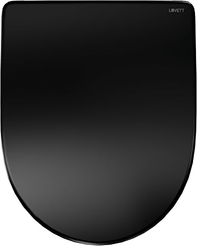 LUVETT® WC-Sitz mit Absenkautomatik D140 D-Form Soft Close® & TakeOff EasyClean Abnahme, hygienisch & beständig Duroplast WC-Deckel mit 3in1 Edelstahl Scharnier-Set, Farbe:Weiß - Cheap-Us