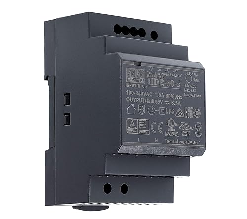 5 VDC | 6,5 A | 32,5Watt | Mean Well HDR-60-5 Hutschienen-Netzteil DIN-Rail - Cheap-Us