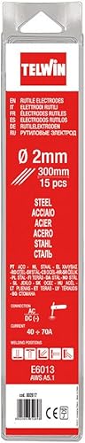 Telwin S.p.A. 802739 Rutilschweißelektroden Durchmesser 2,5 mm, 2,5 Kg, Grau, 143 Stück - Cheap-Us