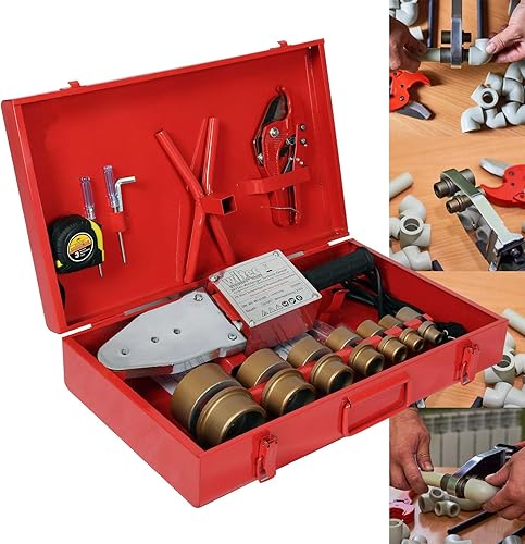 Wiltec PE-Rohr Schweißgerät 2000 W bis 300°C, Muffenschweißgerät inkl. 7 Heizdorne 16-63 mm, Schweissgerät für Rohre, Muffen und Formstücke - Cheap-Us