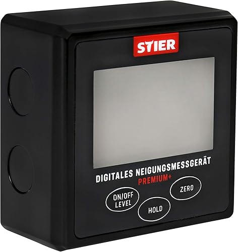 STIER Digitales Neigungsmessgerät, ausgestattet mit LCD-Display, ermöglicht exakte Messungen und Prüfungen bis zu ±0,2° Genauigkeit, magnetische Befestigung für vielseitigen Einsatz - Cheap-Us