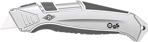WEDO 79825 Safety Cutter CERA-Safeline Alu, Keramik Klingen, Aluminium Gehäuse, Autom. Klingenrückzug, Gummi Griffzone, integriertes Magazin, TÜV/GS-GEPRÜFT - Cheap-Us