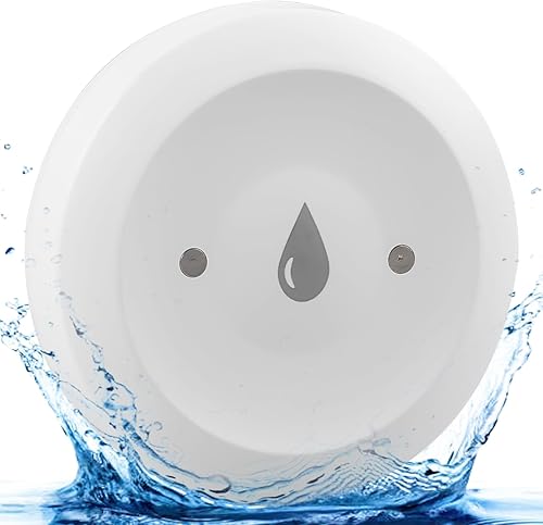 Asfrode Wassermelder Zigbee, Wassrmelder mit Batterie Wassersensor Smart Life App Tuya Fernbedienung Drahtloser Flutdetektor Wasseralarm für Küchen Keller Badezimmer - Cheap-Us