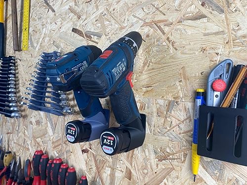 Wandhalterung für alle Bosch 12 V Geräte und Akku Bohrschrauber Akkuschrauber Schlagschrauber Werkzeugwand Halter - Cheap-Us