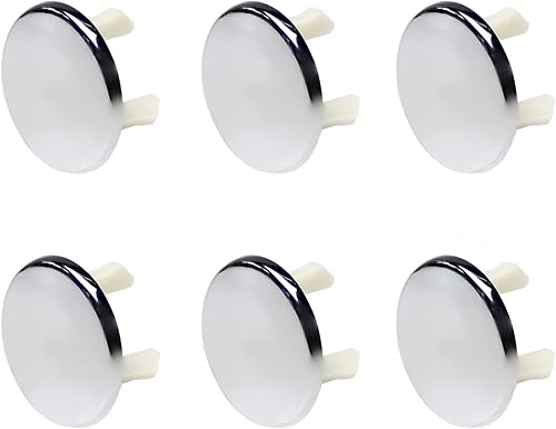 MroMax Waschbeckenüberlauf-Abdeckungen für Badezimmer, Küche, Waschbecken, einlagige Ringkappen, teile, silberfarben, 6 Stück - Cheap-Us