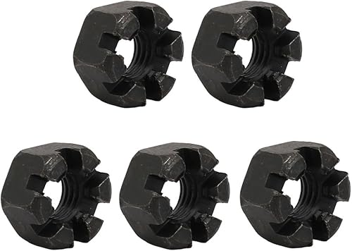 sourcing map 5Stk.Karbon Stahl Klasse 8 Sechskantagon Schlitz Festung Mutter M10x1,5mm DE de - Cheap-Us