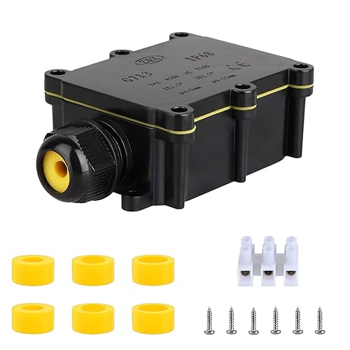 SZFUDIGO Wasserdichte Abzweigdose für den Außenbereich, IP68, 2-Wege-Stecker-Draht, externe elektrische Abzweigdose, Kabelverbinder, Drahtdurchmesser 4–15 mm - Cheap-Us