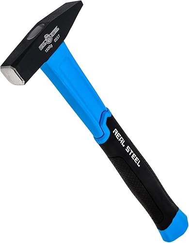 REAL STEEL Schlosserhammer, Fiberglasstiel Hammer mit TPR-Griff, Profi Werkzeug Hammer 1500g, 0557 - Cheap-Us