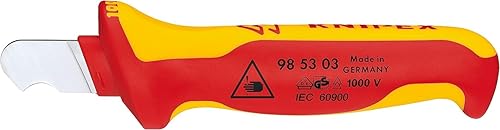 KNIPEX Abmantelungsmesser isoliert mit Mehrkomponenten-Hüllen, VDE-geprüft 170 mm 98 53 03 - Cheap-Us