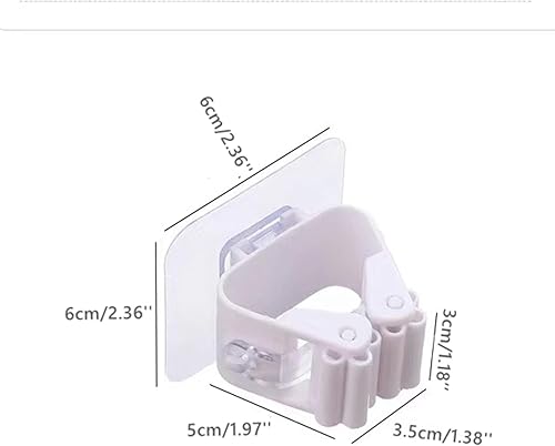 Wagoodter 2 Stück Besenhalterung Wand, Wandhalterung Besen Besenhalter Selbstkleben Mop, Geeignet für Küche, Bad, Garten (C) - Cheap-Us