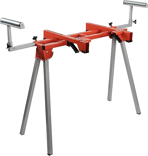 Grafner Maschinenuntergestell, für Maschinen wie Sägen und Bohrmaschinen, Traglast 250 kg, mit Rollen, Auflagen ausziehbar von 860-1600 mm, höhenverstellbar, Arbeitstisch Untergestell universal - Cheap-Us