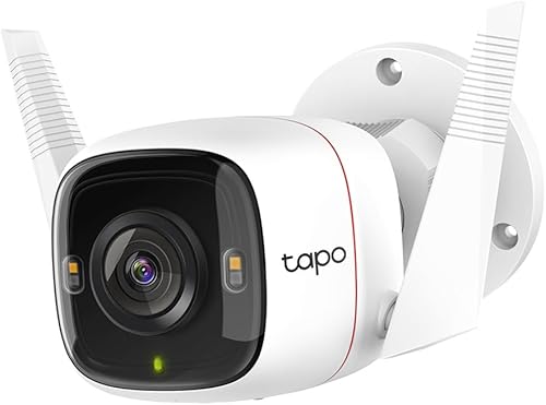 Tapo TP-Link C320WS Überwachungskamera Außen, WLAN IP Kamera, 4MP Hochauflösung, 30m Vollfarb-Nachtsicht, Bewegungserkennung, IP66 wasserdicht, Alarmmeldung,Zwei Wege Audio, Weiss, 1 Stück - Cheap-Us