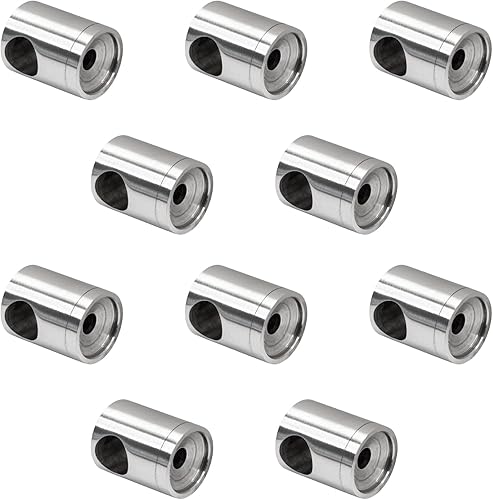 PRIOstahl Querstabhalter Traversenhalter Stabhalter Halter Durchgehend - 10 Stück für Rundstab 10 mm Anschluss: Flach für Querstäbe Querstabgeländer Geländerbau Rostfrei aus Edelstahl V2A - Cheap-Us