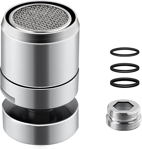 Her Kindness Perlatoren für Wasserhähne,360° Drehbar Wassersparender Sieb Strahlregler, Ja Küche und Bad Perfekt Wasserhahnaufsatz, Geeignet für Hahn mit M22 Außengewinde oder M24 Innengewinde - Cheap-Us