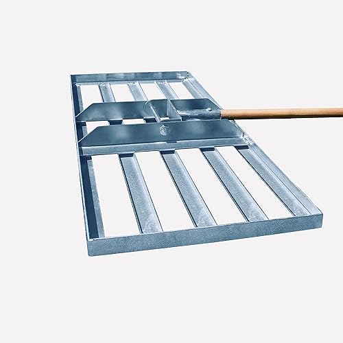 SattesGrün 75x35cm Profi Rasenrakel Rakel zum Sanden Abziehen Levelingrake Flächenebner Leveler Lawnleveling (ohne Stiel) - Cheap-Us