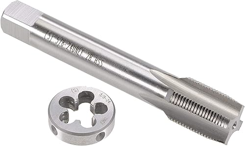 sourcing map 5/8'-24 UNEF Gewindebohrersatz, HSS Maschinengewindebohrer mit Rundgewindebohrer, Recht Hand - Cheap-Us