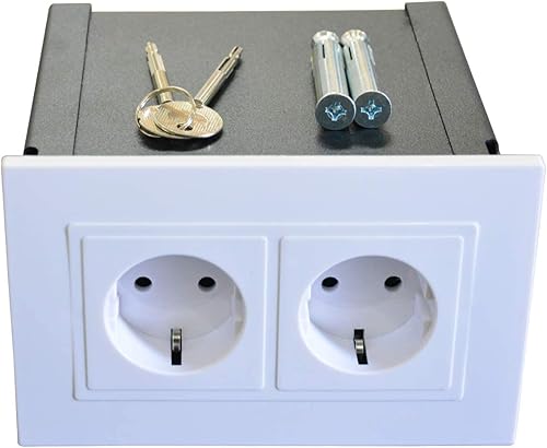 Gravitis praktischer Wandsafe als Geheimfach für Uhren, Schmuck und Geld - Einbausafe mit raffinierter Steckdosenblende als Geldversteck - Kleiner Safe Tresor zum Einmauern - Cheap-Us