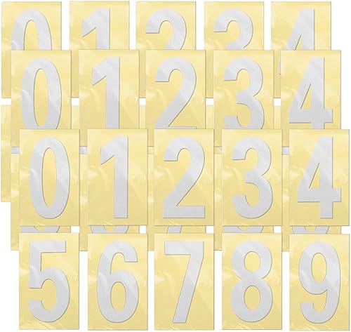 Hausnummer Klebend Klebezahlen Wetterfest Reflektierende Nummernaufkleber Number Stickers Groß Zahlen Aufkleber Selbstklebende Türnummer Mailbox Numbers Vinyl Wasserdichte 0-9 3 Zoll für Briefkästen - Cheap-Us