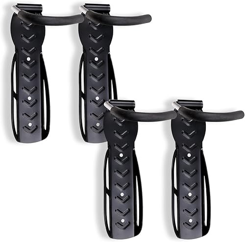 Schramm® 4 Stück Fahrradhalter Wandhalterung schwarz Fahrradhalterung für 4 Fahrräder Wandhalterungen Wand Halterungen Halterung Fahrradständer - Cheap-Us