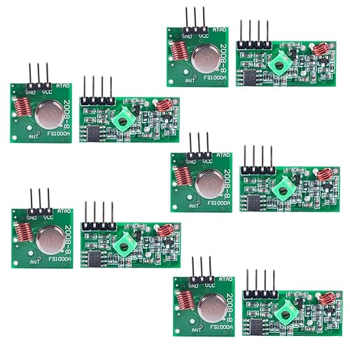 Hailege 5 Sets 433M Sender + Empfänger Kit Hochfrequenz Super regeneratives Transceiver-Modul für Einbruchalarm - Cheap-Us