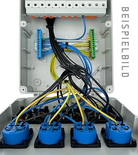 Wandverteiler Baustromverteiler 2x16A CEE / 4x230V ohne leer Absicherung EL1_L - Cheap-Us