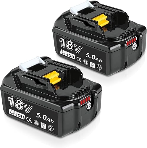 2 Stück 5000mAh Li-ion Akkus Ersatzakku für Makita Akku 18V BL1850 BL1860B, BL1850, BL1840, BL1830, BL1820B, BL1815 Kompatibilität für Makita Elektrowerkzeuge - Cheap-Us