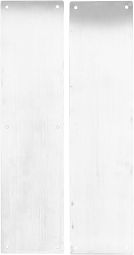 2 Stück Edelstahl-Türstoßplatte, Dekorative Türschutz-Kickplatte, Verhindert, Dass Haustiere die Tür Zerkratzen, für Innen- und Außentüren, 40,6 X 10,2 Cm - Cheap-Us