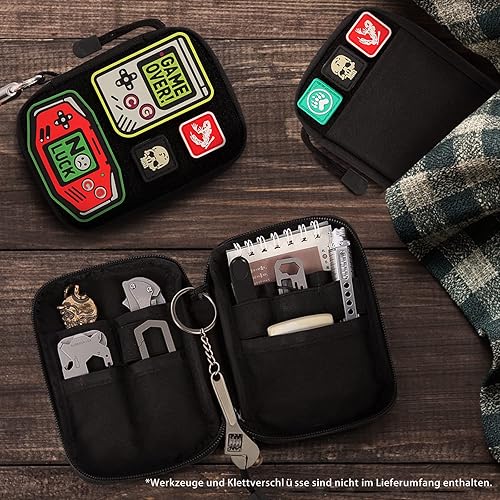 EDC Tasche mit Patch-Bereich,Kleine EDC Organizer Tasche mit DIY Klettfläche,Kleine EDC Beutel Tools Tasche,Nylon Multitool EDC Rucksack-Zusatztasche für kleine Werkzeuge - Cheap-Us