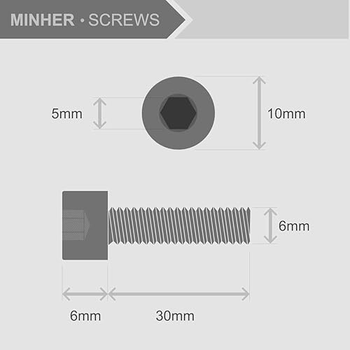 M5*50mm 40 Stück Innensechskantschraube und Mutter Kombinationsbox 18-8 Edelstahl Zylinderschrauben mit Innensechskant - Cheap-Us
