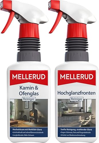 Mellerud Kamin Reinigungsset | Effektive Reinigung für Kaminglas und Hochglanzfronten | Set mit 2 Produkten - Cheap-Us