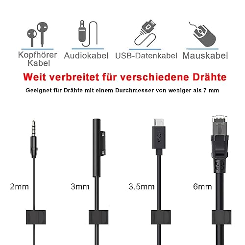 Große Kabelclips mit Aufbewahrungskasten, 50pcs Klebekabel Halter Clips, Outdoor Light Wire Clips Kabel Tidy Hooks Schnur Organiser für Kabelmanagement, Home Office Schreibtisch Wand, 14x20mm - Cheap-Us