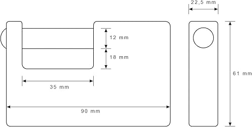 ABUS Messing-Vorhängeschloss 82/63 - Monoblock-Hangschloss für Rollgitter, Automaten, Container u. v. m. - Verriegelungsbolzen aus gehärtetem Stahl - ABUS-Sicherheitslevel 6 - Cheap-Us