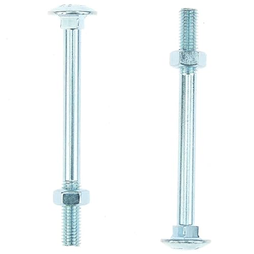 50 x Dresselhaus M8 x 90 Flachrundschrauben mit Vierkantansatz & Mutter Mu, galv. verzinkt DIN 603 M 8 Schlossschrauben ISO 8677 (50, M8 x 90) - Cheap-Us