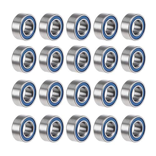 sourcing map 20 Stück Rillenkugellager MR105-2RS 5mm Innendurchm. 10mm Außendurchm. 4mm Bohrung Doppelt Abgedichtet Chromstahl Blau Dichtung Z2 - Cheap-Us