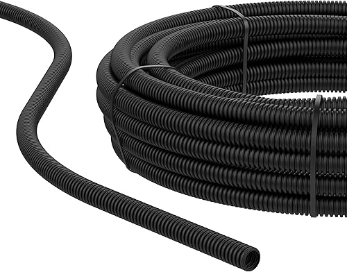 AUPROTEC Wellrohr ungeschlitzt 2 bis 50m / Leerrohr für Erdkabel/Wellrohr UV beständig/Kabelschutzschlauch/Kabelschlauch schwarz - Innendurchmesser 8,5 mm, Länge 5 m - Cheap-Us