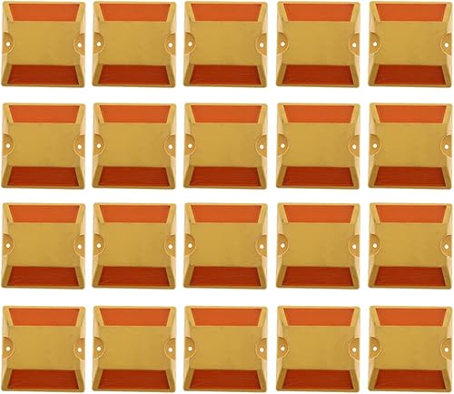 Almencla 20x Reflektierender Markierungsnagel Parkplatzbegrenzung passend für Parkplätze und Garagen, Gelb - Cheap-Us