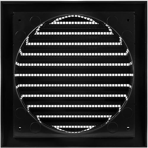 Vent Systems Ø100mm - Außenmaße 148x153mm 2 Stück Anthrazit Lüftungsschlitz-Abdeckung für Trockner, Belüftungsöffnungen und Abluft-Rohr, für den Außenbereich geeignet - Cheap-Us