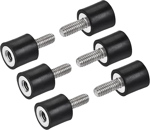 sourcing map 6 Stück M4 Gummilager Stecker/Buchse Stoßdämpfer für Motor Generator Kompressor Garage Umkehrpumpe Aufprall Luftgenerator Spulen, D10mmxH10mm - Cheap-Us