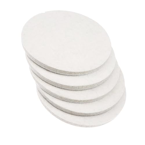 5Pcs 125mm(5Inch)*8mm(L*D) Wolle Filz Polierkissen zum Polieren von Glas Kunststoff Metall Marmor, Schwabbelscheibe Polierkissen für Küche Badezimmer Exzenterschleifer - Cheap-Us